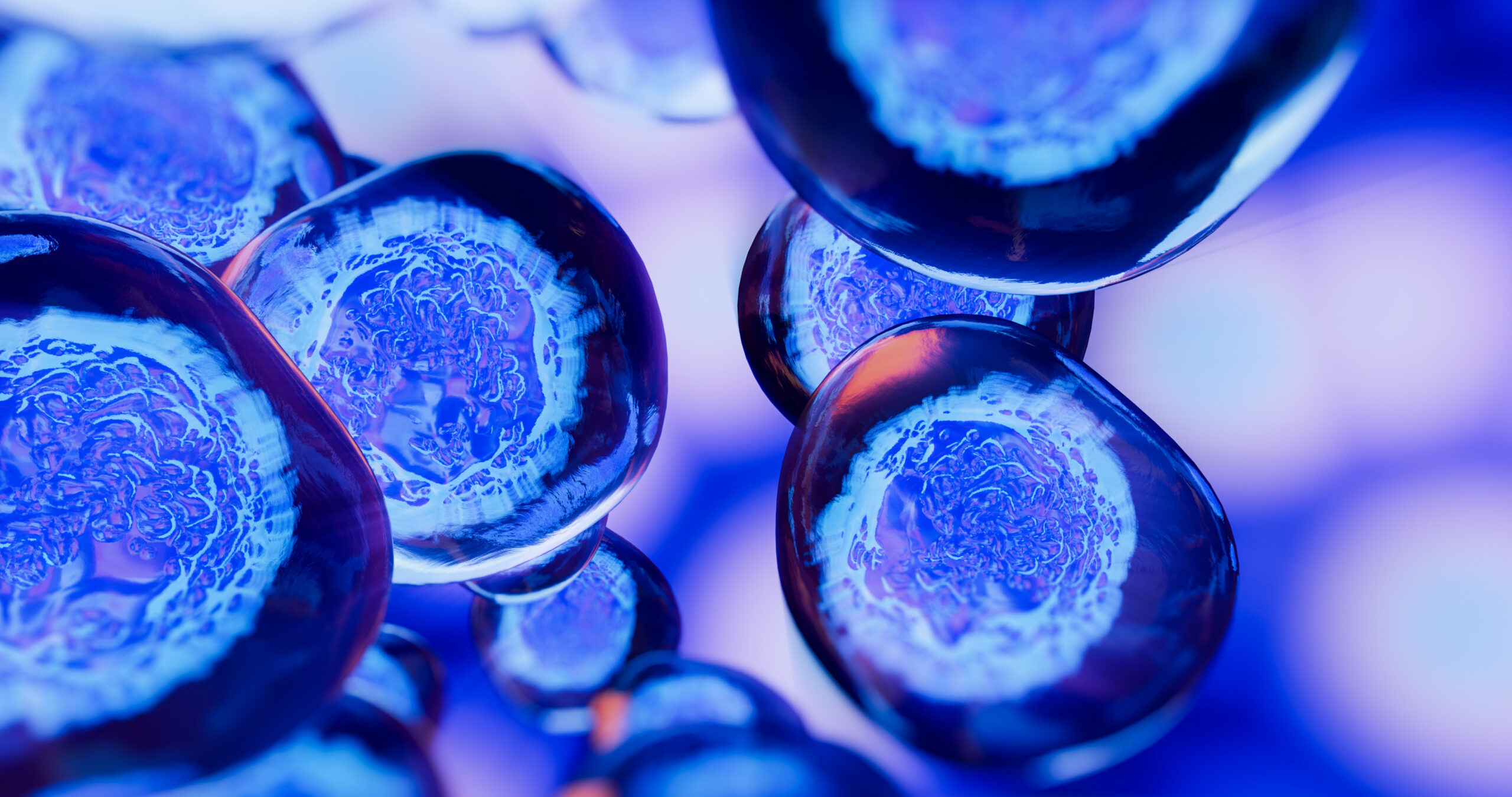 Creative image of embryonic stem cells, cellular therapy. 3d ill